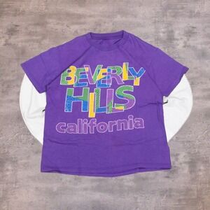 Vintage 1990's 90s Beverly Hills California Fresh Print OF Belair Tee